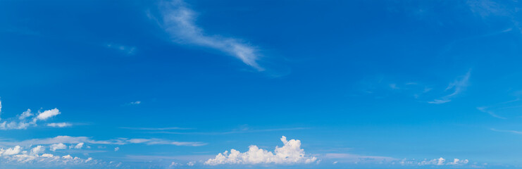 Wall Mural - panoramic fluffy cloud in the blue sky