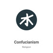Confucianism vector icon on white background. Flat vector confucianism icon symbol sign from modern religion collection for mobile concept and web apps design.