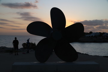 Atardecer en el puerto de Cuitadella (Menorca)