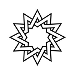 Sticker - Kufic pattern symbol with a white background 