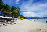 Fototapeta Morze - white sand beach in Boracay Philippines