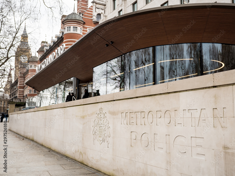 New Scotland Yard, the headquarters of the London Metropolitan Police ...