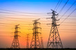 © zhao dongfang - Electricity tower silhouette and sky landscape at dusk