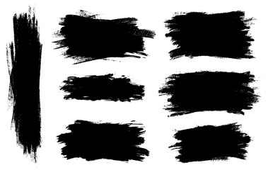 Brush strokes templates,  vector grunge paintbrush set