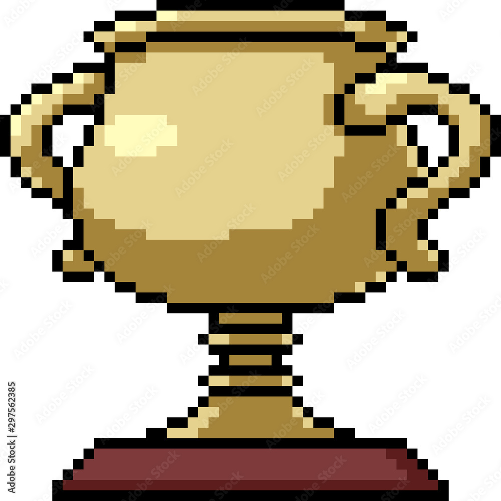 vector pixel art trophy Stock Vector | Adobe Stock