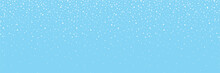 Seamless Falling Snow Or Snowflakes. Isolated On Blue Background - Stock Vector.