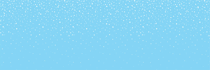 Wall Mural - seamless falling snow or snowflakes. isolated on blue background - stock vector.