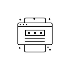 Poster - Phone login icon. Simple line, outline vector of mobile payment icons for ui and ux, website or mobile application
