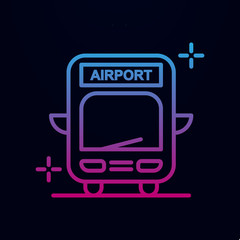 Poster - Bus to airport nolan icon. Simple thin line, outline vector of airport icons for ui and ux, website or mobile application