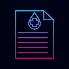 Poster - Medical sertifical nolan icon. Simple thin line, outline vector of blood donation icons for ui and ux, website or mobile application