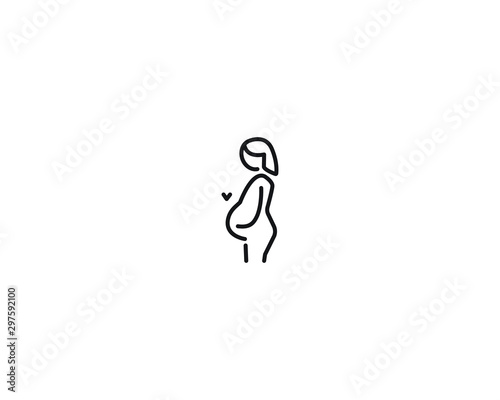 Fotografía Vector Pregnant Woman Icon