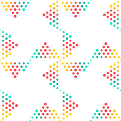 Fototapete - Seamless geometrical circle pattern background design - colorful abstract vector illustration from dots