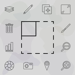 Poster - area selection mark icon. Universal set of web for website design and development, app development