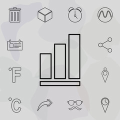 Poster - growth chart icon. Universal set of web for website design and development, app development