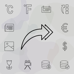 Poster - double growing arrows icon. Universal set of web for website design and development, app development