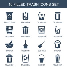 Poster - trash icons