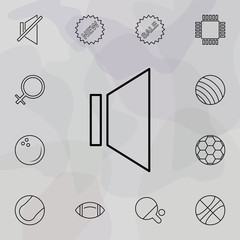 Poster - sign included sound icon. universal set of web for website design and development, app development