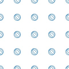 Poster - beach ball icon pattern seamless white background