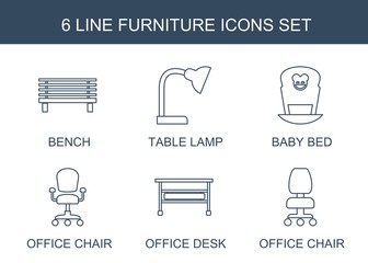 Poster - furniture icons