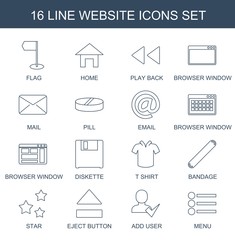 Poster - 16 website icons