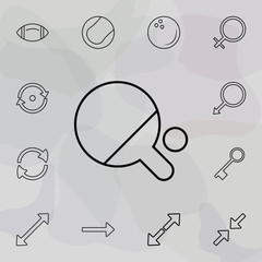 Poster - table tennis icon. Universal set of web for website design and development, app development