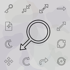 Poster - sign of a man icon. Universal set of web for website design and development, app development