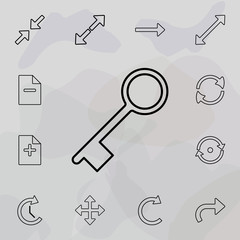 Poster - key icon. Universal set of web for website design and development, app development