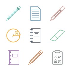Poster - 9 pencil icons