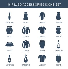 Wall Mural - 16 accessories icons