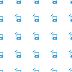 Poster - laptop al icon pattern seamless white background