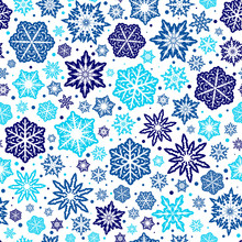 Seamless Pattern With Snowflakes. Vector Illustration