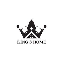 King's Home Logo Design Vector Template