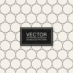 Vector seamless geometric simple pattern. Thin grid texture. Repeating abstract minimalistic background with circle shapes