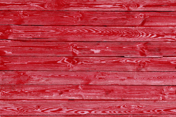 Poster - Rustic Old Weathered Red Wood Plank Background Texture