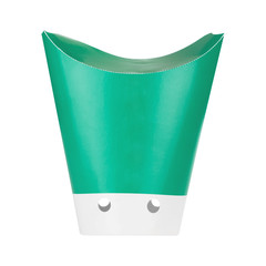 Aufkleber - French Fries Disposable Green Paper Box Package