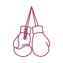 Boxing Gloves Hanging Sport Equipment Icon