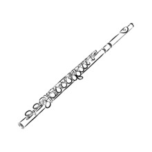 Flute Isolated On White Background