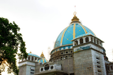 Newly made Hindu Temple of International Society for Krishna Consciousness (ISKON)- at Mayapur near Nabadwip, West Bengal,India. It is birthplace of Chaitanya Mahaprabhu.