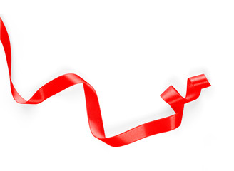 Red ribbon isolated