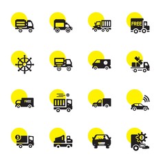 Canvas Print - driving icons