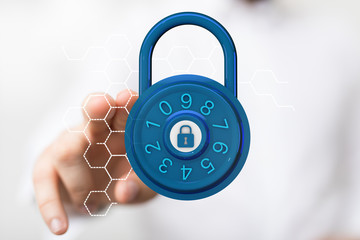 security data code digital in hand