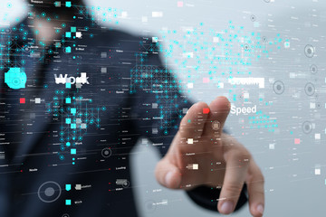 Software, web development, programming concept. Abstract Programming