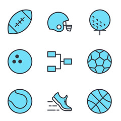 Poster - Premium set of sport line icons. Modern outline style icon collection for graphic and web design. sport symbol vector sign isolated on white background.