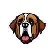 St. Bernard dog - isolated vector illustration