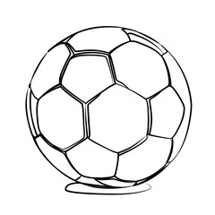 Wall Mural - ball football contour vector illustration