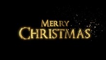 Merry Christmas Sparkling Magic Text Alpha