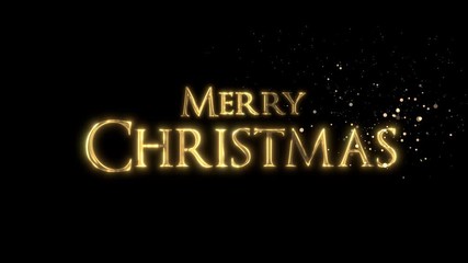merry christmas sparkling magic text alpha