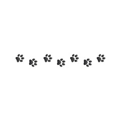 Poster - animal paw prints, Stock Vector illustration isolated on white background.
