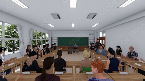 学校 教室 懇談会 人あり イラスト1 Adobe Stock でこのストックイラストを購入して 類似のイラストをさらに検索 Adobe Stock