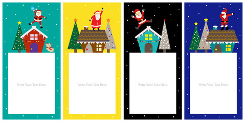 Poster - Christmas template card sets design.